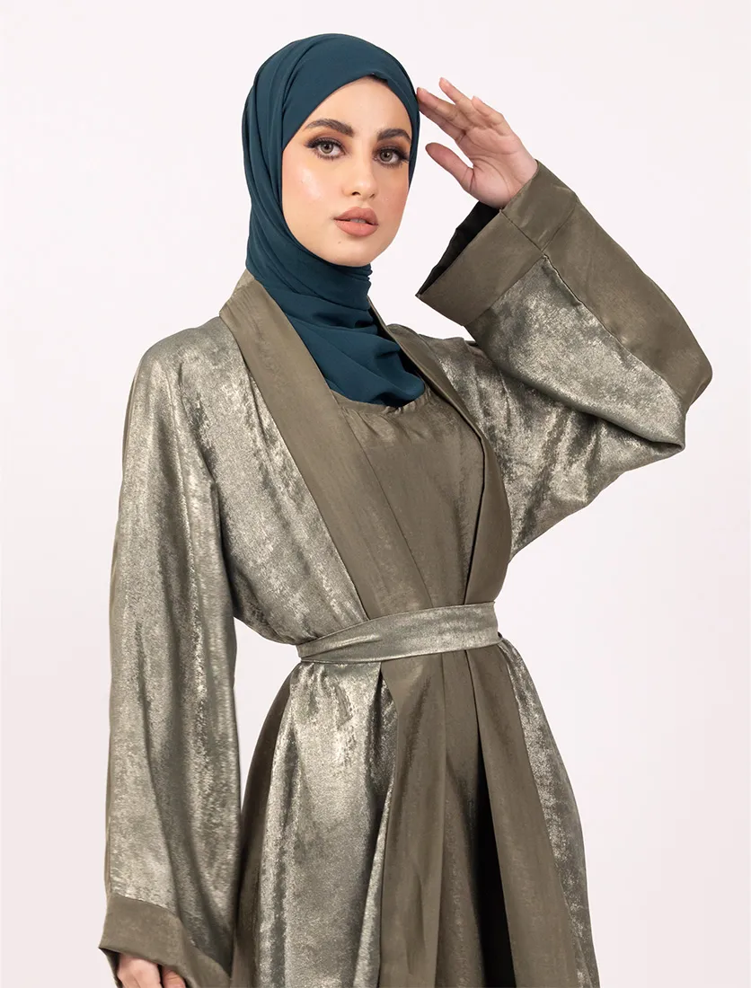 Khaki Jamila Open Abaya